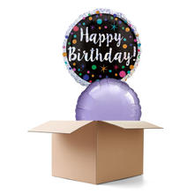 Ballongrsse Happy-Birthday / Herzlichen Glckwunsch Polka Dot, 2 Ballons