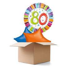 SALE Ballongrsse H-Birthday, Radiant 80 3 Ballons