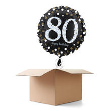 Ballongrsse H-Birthday, Sparkling 80, 1 Ballon