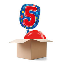 Ballongre Happy Birthday, Zahl 5th, 2 Ballons