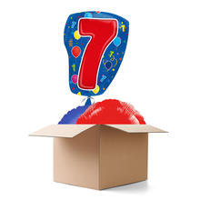 Ballongre Happy Birthday, Zahl 7th, 3 Ballons