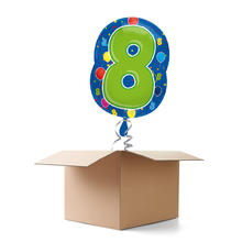 SALE Ballongre Happy Birthday, Zahl 8th, 1 Ballon