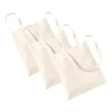 Sparpack Baumwolltasche / Wurfbeutel 34x40cm Natur 12 St.