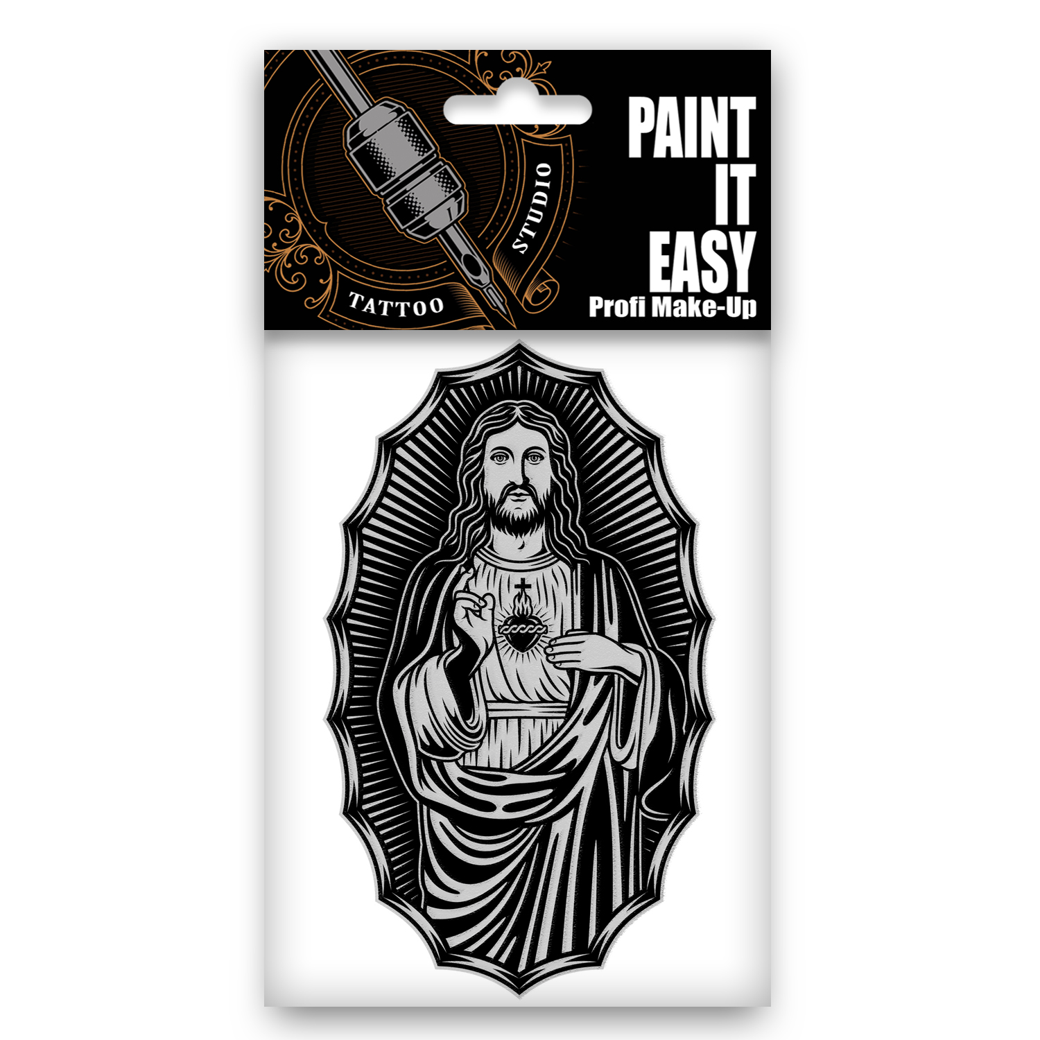 NEU Temporres Tattoo-Motiv Reality, 10,5 x 14,8cm, Prison Bild Jesus