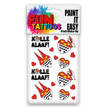 NEU Temporres Tattoo-Motiv, 10,5 x 14,8cm, Karneval Klle Dom