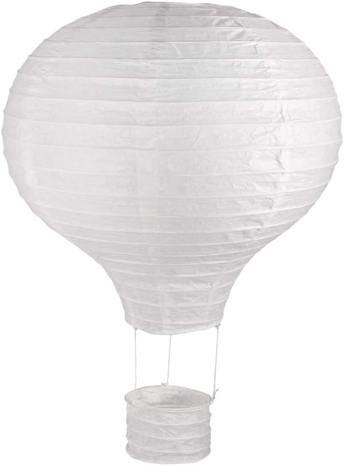 Papierlampion Heiluftballon Wei, 40 x 30 cm, 1 Stck