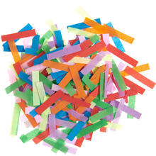 Krepp-Konfetti Streifen, Regenbogen Classic Mix, 15 g