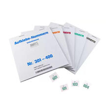 Gewinn-Aufklebenummern fr Tombola, selbstklebend, Nr 1-100