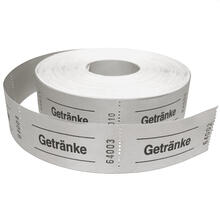 NEU Rollen-Gutscheine / Wertmarken Aufdruck Getrnke, 1000 perforierte Abrisse, wei