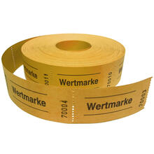 Rollen-Gutscheine Wertmarke, 1000 Abrisse, gelb