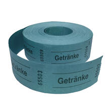 NEU Rollen-Gutscheine / Wertmarken Aufdruck Getrnke, 500 perforierte Abrisse, blau