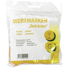 Wertmarken-Chips Getrnke, gelb, 100 Stk.