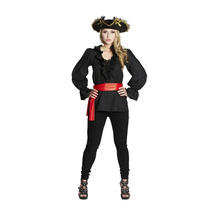 Damen-Jacke Piratin de Luxe braun Seeräuberin Piratenparty 