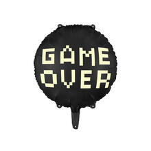 Folienballon Gamer Over - 45 cm - Schwarz