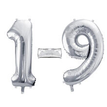 Folienballons Zahlen Medium - 72 cm, Silber - Verschiedene Ausf�hrungen