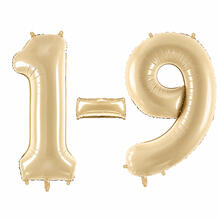 Folienballons Zahlen Medium - 72 cm, Pastell Beige - Verschiedene Ausf�hrungen