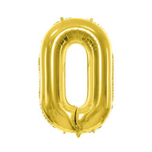 Folienballon Medium Zahl 0 - 72 cm - Gold