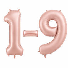 Folienballons Zahlen Medium - 72 cm, Dunkelbeige matt - Verschiedene Ausf�hrungen