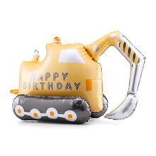 Folienballon Bagger / Baustelle - 76,5 � 49 cm