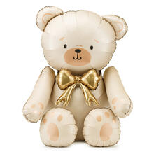 Folienballon Teddyb�r sitzend - 75 � 84 cm - Creme