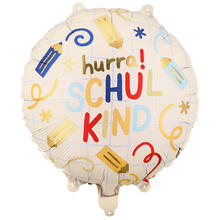 Folienballon Hurra Schulkind - 45 cm