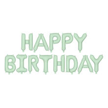 Folienballon Schriftzug Happy Birthday / Geburtstag - 340 � 35 cm - Gr�n