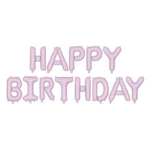 Folienballon Schriftzug Happy Birthday / Geburtstag - 340 � 35 cm - Lila