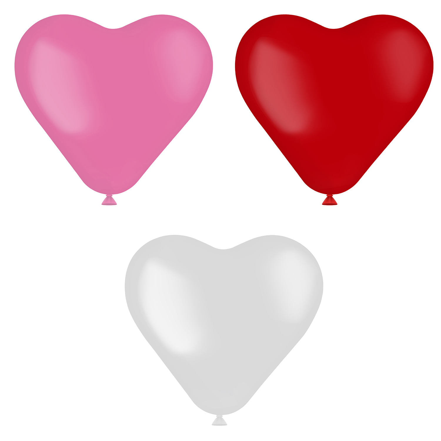 NEU Latex-Luftballons in Herzform, 25cm Durchmesser, 8 Stück, verschiedene Farben