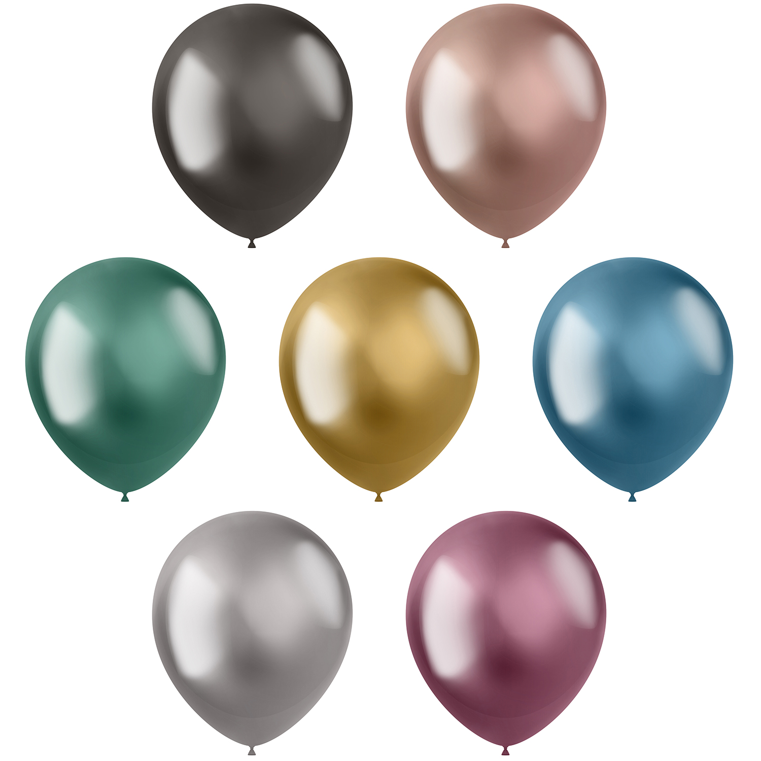 NEU Latex-Luftballons Ultra-Metallic, 33cm Durchmesser, 50er-Pack, hochglänzend, verschiedene Farben