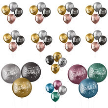 NEU Latex-Luftballons Ultra-Metallic, 33cm Durchmesser, 4 Stück, hochglänzend, verschiedene Motive
