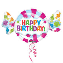 Folienballon Happy Birthday Bonbon