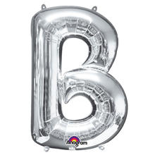 SALE Folienballon Mini Buchstabe B, silber, 36 cm