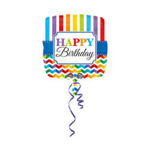 SALE Folienballon Happy B.day Stripe & Chevron 45cm