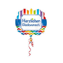 Folienballon Herzlichen Glckwunsch XL, 63 cm