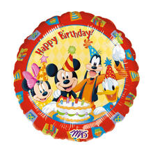 Folienballon Mickey & Friends Happy-Birthday / Herzlichen Glückwunsch, ca. 45 cm