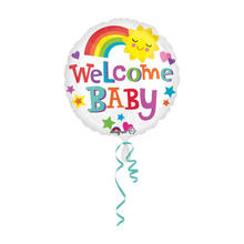 Folienballon Welcome Baby, ca. 45 cm