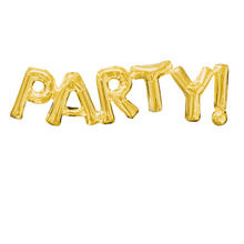 Folienballon Schriftzug Party, gold