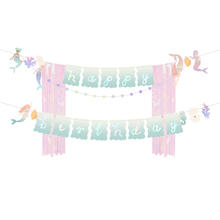 Girlande Happy Birthday / Geburtstag Meerjungfrau - 130 � 100 cm