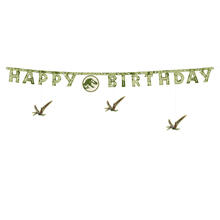 Girlande Happy Birthday / Geburtstag Jurassic World / Dinosaurier - 45 � 165 cm