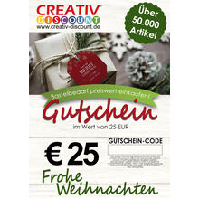 Geschenkgutschein nur ONLINE - Frohe Weihnachten - Wert 25,00 