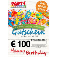 Geschenkgutschein nur ONLINE - Happy Birthday - Wert 100,00 