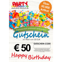 Geschenkgutschein nur ONLINE - Happy Birthday - Wert 50,00 