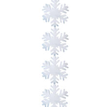 Girlande Schneeflocke, Vliesstoff, weiß, 180 cm