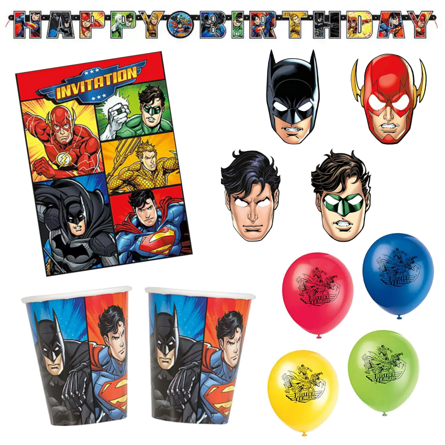 SALE Justice-League Party-Serie - verschiedene Geburtstagsartikel