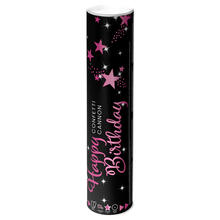 Konfettikanone Starlight Birthday, Pink, 28 cm