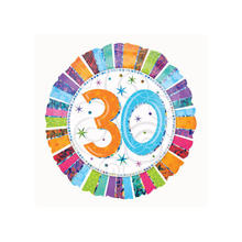 SALE Folienballon 30 Radiant Birthday, ca. 45 cm
