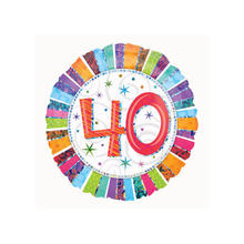 SALE Folienballon 40 Radiant Birthday, ca. 45 cm