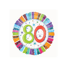 SALE Folienballon 80 Radiant Birthday, ca. 45 cm