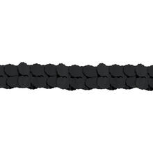 Girlande aus Papier, schwarz, 365 cm
