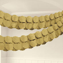 SALE Girlande aus Papier, gold, 365 cm
